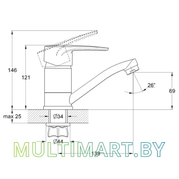 Смеситель Econoce EC0454 картинка 2